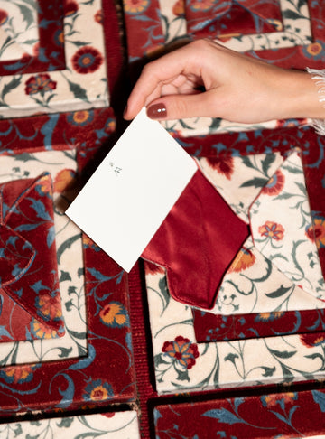 Porta-Envelope em tecido - Suzani Marfim