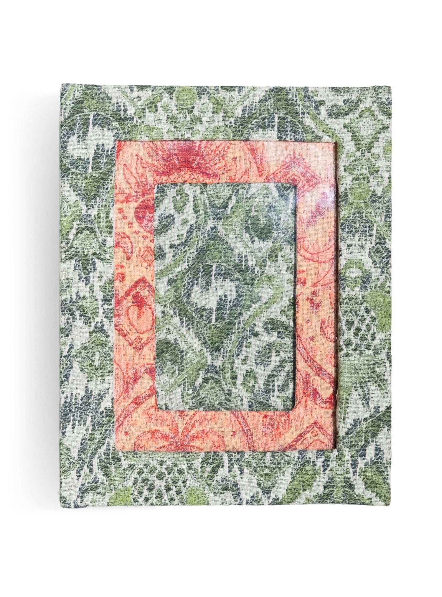 Porta-retrato Ikat Tropical Verde Jacquard