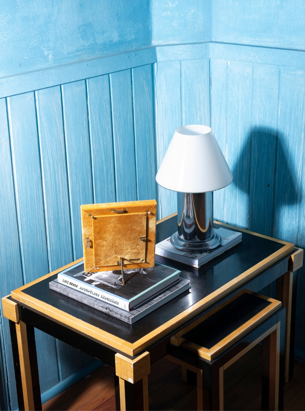 Porta-retrato Veludo Ocre