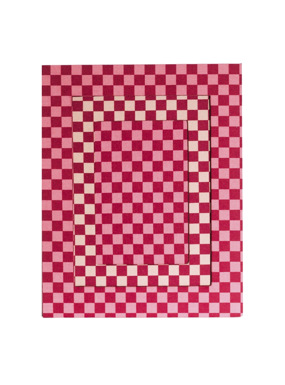 Porta-retrato Xadrez Vintage & Vinho