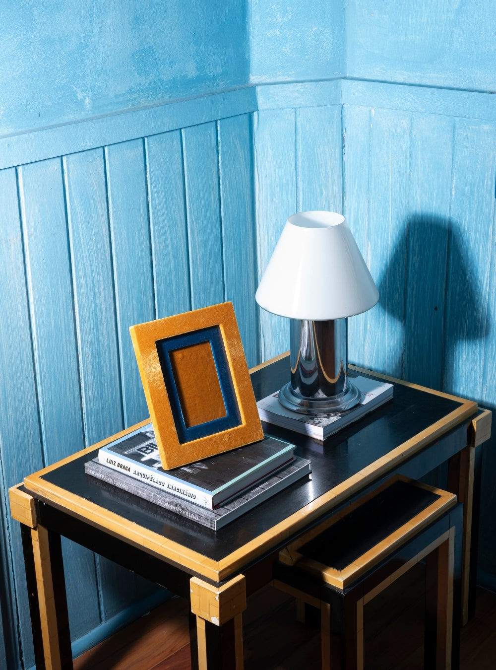 Porta-retrato Veludo Ocre