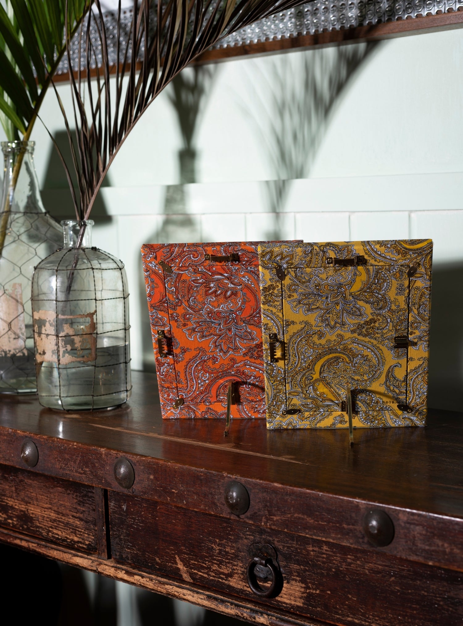 Picture-frame Orange Paisley