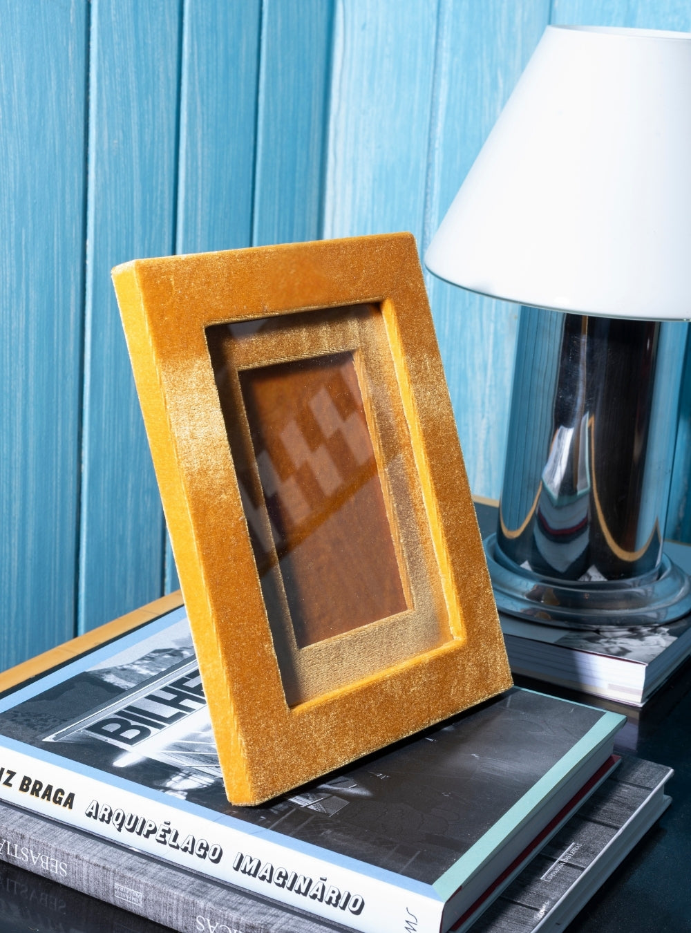 Porta-retrato Veludo Ocre