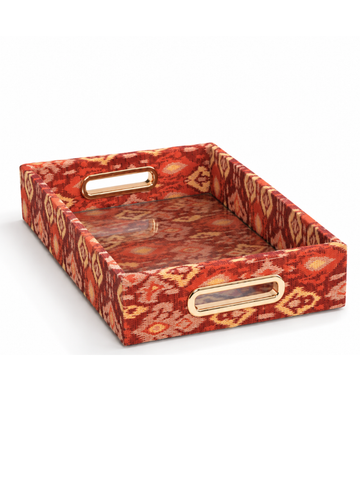 Bandeja Ikat Vermelho Jacquard