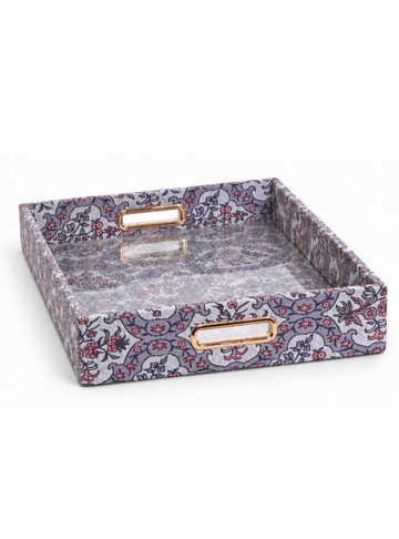 Lilac Damask Tray