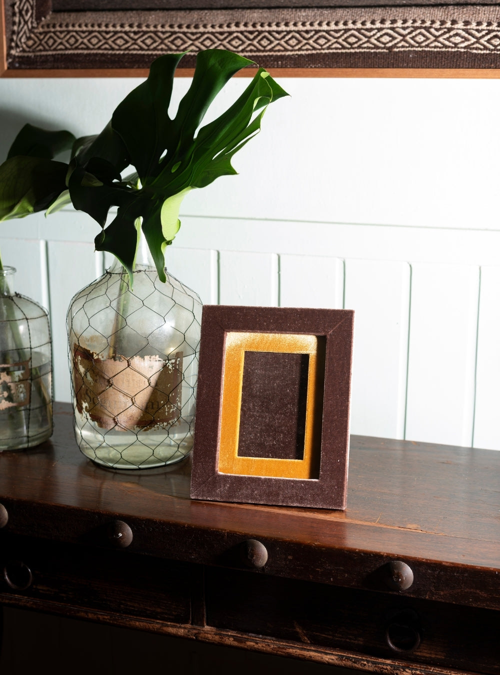 Porta-retrato Veludo Café