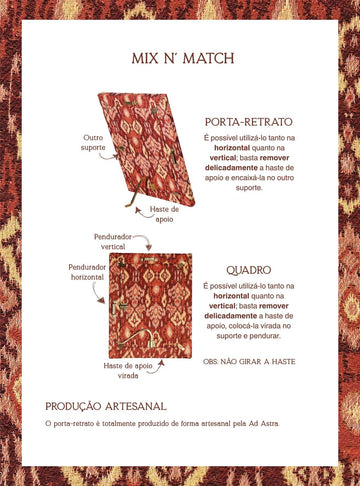 Porta-retrato Paisley Amarelo