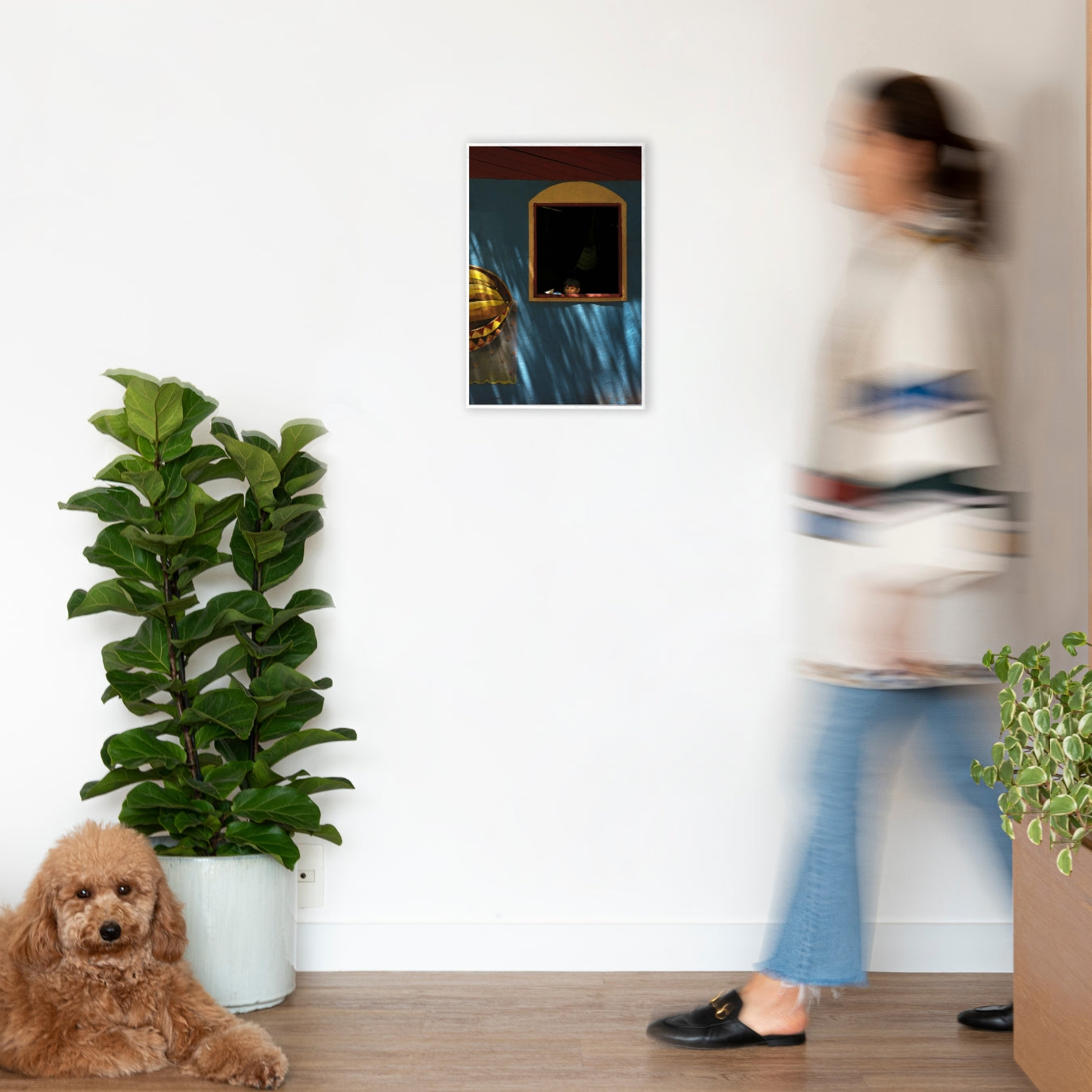 Quadro Menino na janela Classic